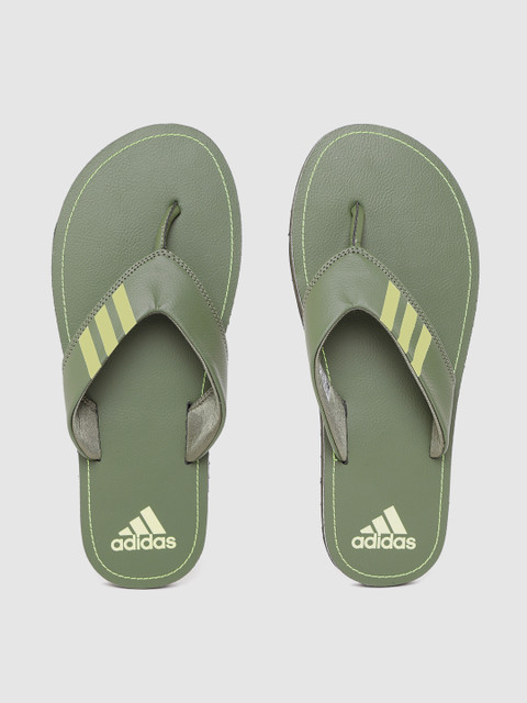 

ADIDAS Men Olive Green Solid Thong Flip-Flops