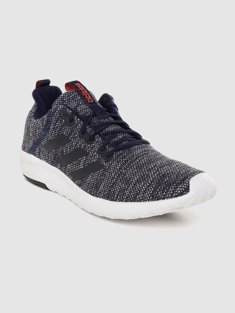 

ADIDAS Men Navy Blue & Off-White Woven Design Stunn Sneakers