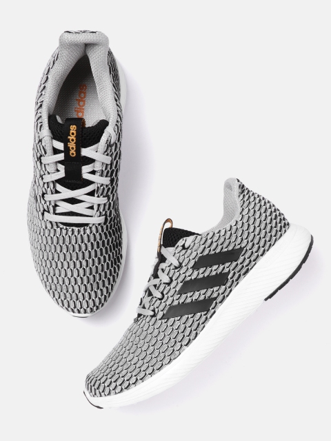 

ADIDAS Men White & Black Bound Woven Design Running Shoes