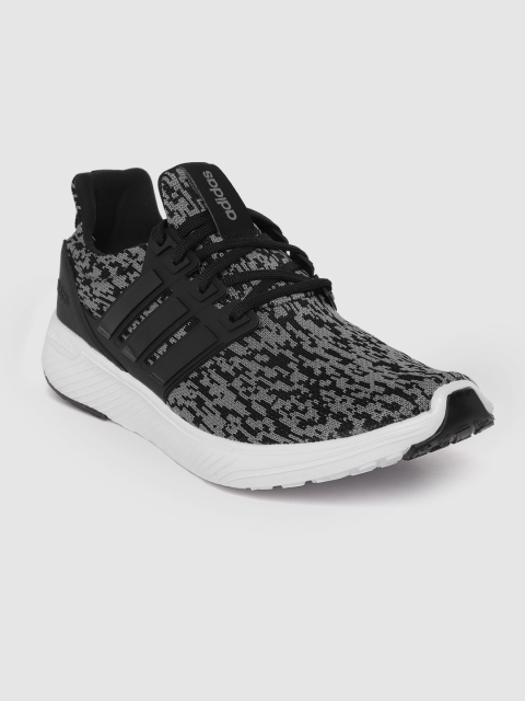 

ADIDAS Men Grey & Black Woven Design Runigma Sneakers