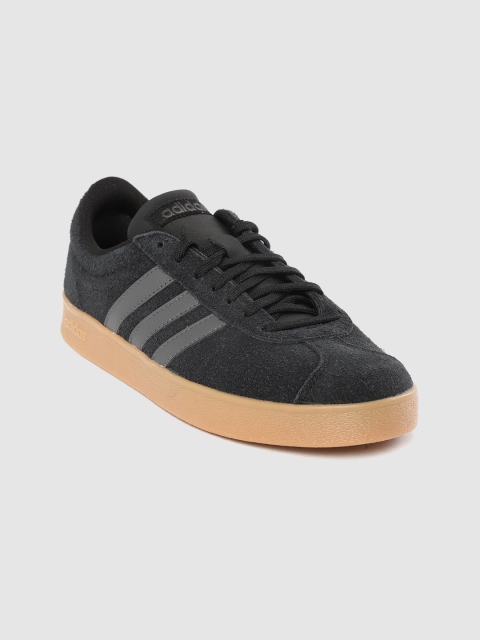 

ADIDAS Women Black Solid VL Court 2.0 Leather Skateboarding Shoes