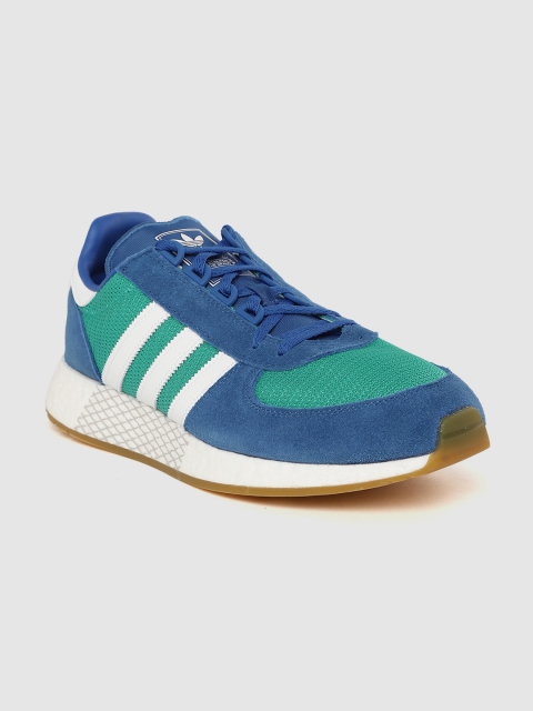 

ADIDAS Originals Unisex Blue & Green Colourblocked Marathon Tech Sneakers