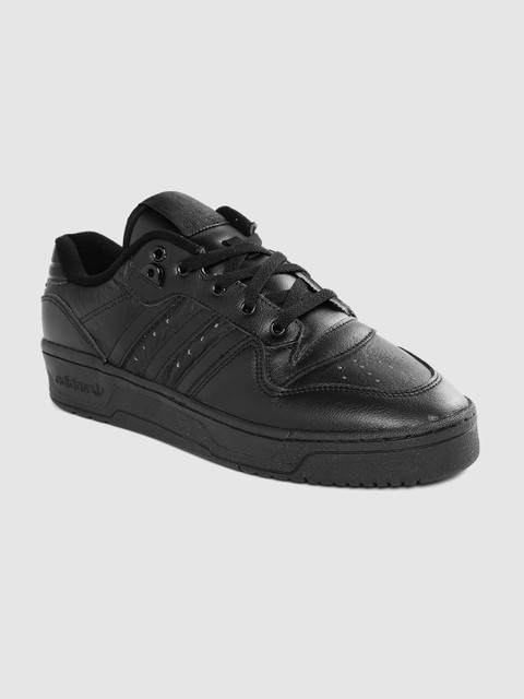 

ADIDAS Originals Men Black Rivalry Low Perforated Leather Sneakers