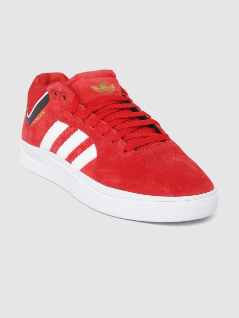 

ADIDAS Originals Men Red TYSHAWN Suede Perforated Skateboarding Shoes