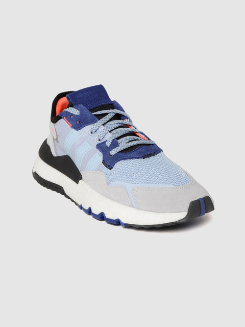 

ADIDAS Originals Women Blue & Grey Woven Design Nite Jogger Sneakers