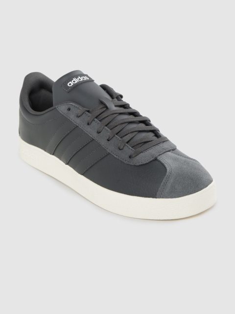 

ADIDAS Men Charcoal Grey Solid VL Court 2.0 Skateboarding Shoes