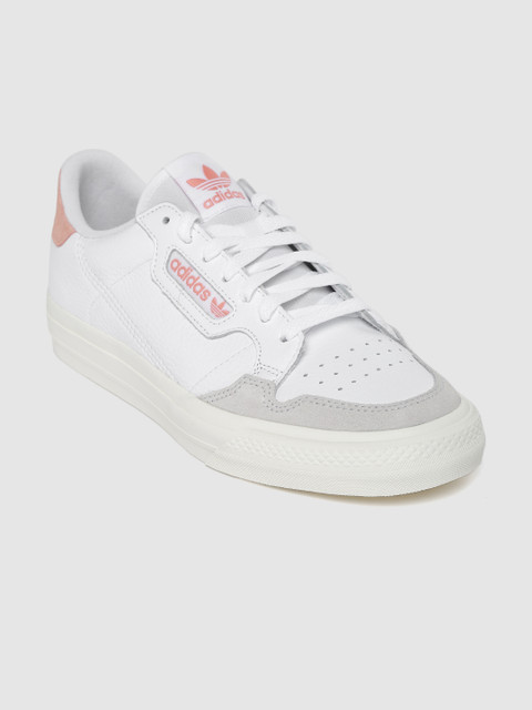 

ADIDAS Originals Unisex White Continental VULC Leather Perforated Detail Sneakers
