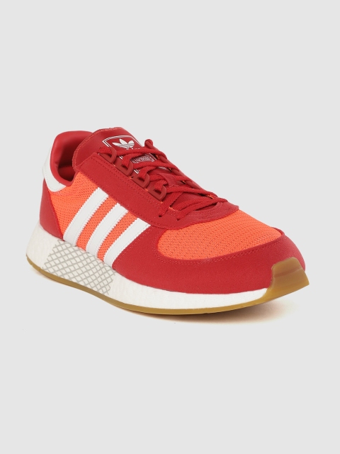 

ADIDAS Originals Unisex Red & Orange Colourblocked Marathon Tech Sneakers