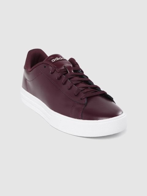 

ADIDAS Women Burgundy Solid Daily 2.0 Sneakers