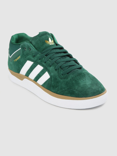 

ADIDAS Men Green Solid Leather Tyshawn Signature Skateboarding Sneakers