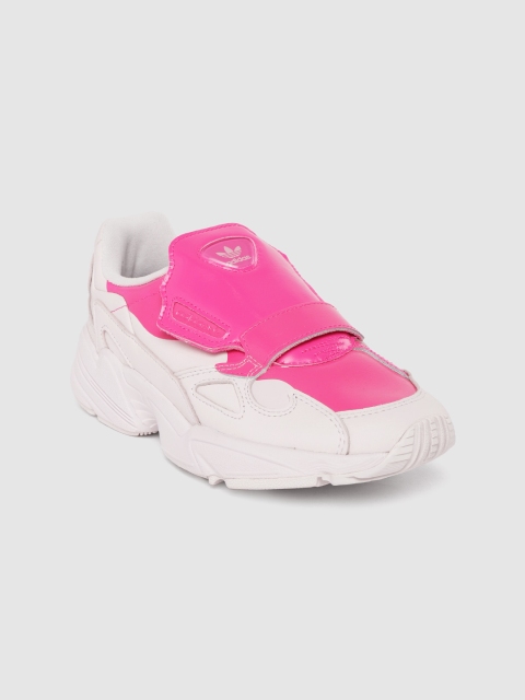 

ADIDAS Originals Women Pink & Off-White Leather Falcon RX Colourblocked Sneakers