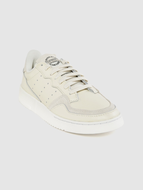 

ADIDAS Originals Women Cream-Coloured Leather Solid Supercourt Sneakers