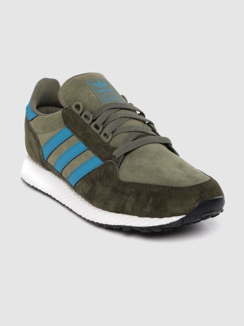 

ADIDAS Originals Men Olive Green Nubuck Forest Grove Sneakers