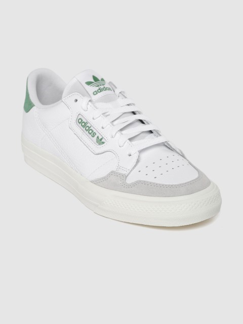 

ADIDAS Originals Unisex White Continental VULC Leather Perforated Detail Sneakers