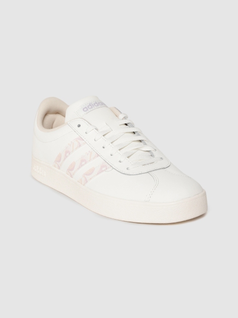 

ADIDAS Women White VL Court 2.0 Skateboarding Shoes