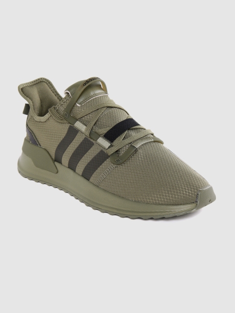 

ADIDAS Originals Men Olive Green Woven Design U_Path Run Sneakers