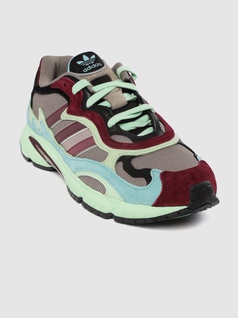 

ADIDAS Originals Men Burgundy & Green Temper Run Sneakers