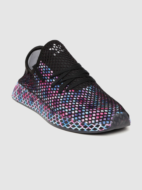 

ADIDAS Originals Men Black & Pink Woven Design Deerupt Running Shoes
