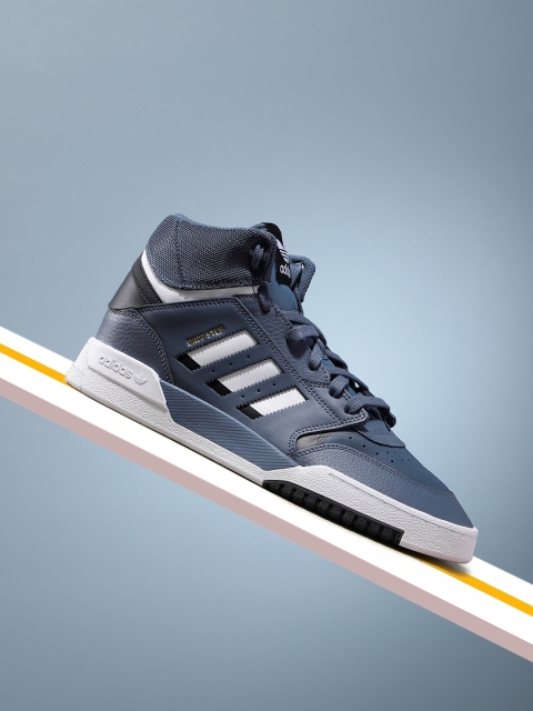 

ADIDAS Originals Men Blue Drop Step Mid-Top Leather Sneakers