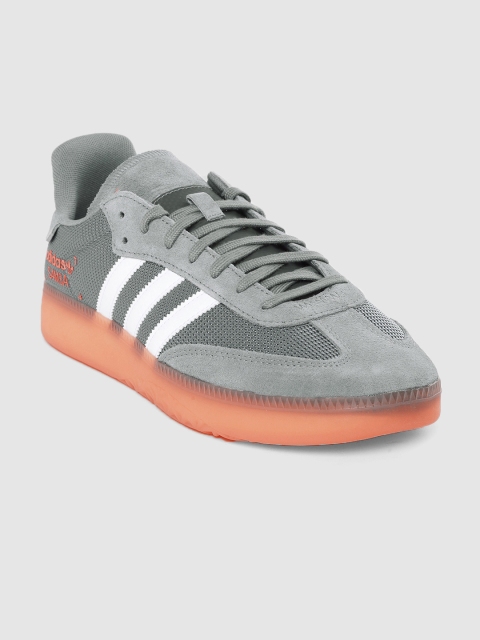 

ADIDAS Originals Men Charcoal Grey Samba RM Sneakers