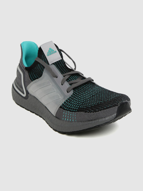

ADIDAS Men Grey & Sea Green UltraBoost 19 Running Shoes