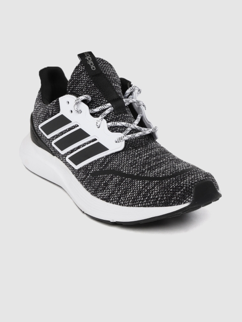 

ADIDAS Men Black & White Woven Design Energy Falcon Running Shoes
