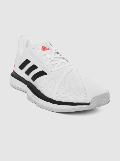 

ADIDAS Men White Textured CourtJam Bounce Tennis Shoes