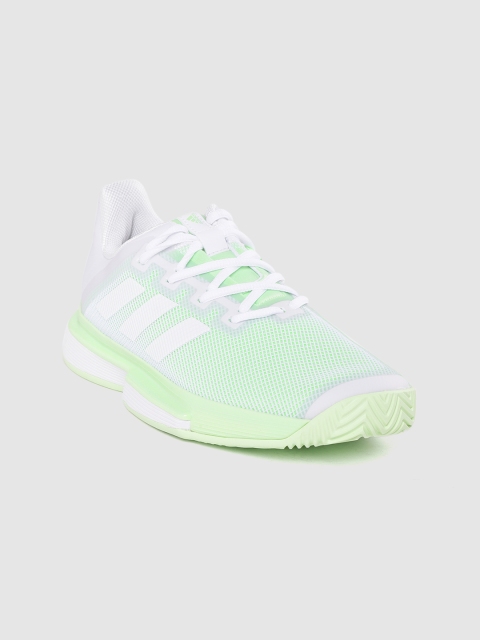 

ADIDAS Women Green & White Sole Match Bounce Tennis Shoes