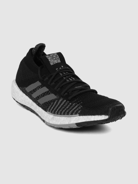 

ADIDAS Men Black Woven Design PulseBoost HD Running Shoes