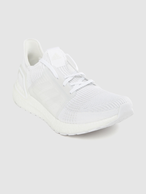 

ADIDAS Men White Solid Ultraboost 19 Running Shoes