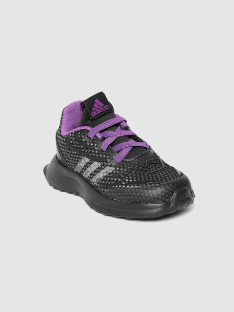 

ADIDAS Boys Black Textured RapidaRun Avengers EL Running Shoes