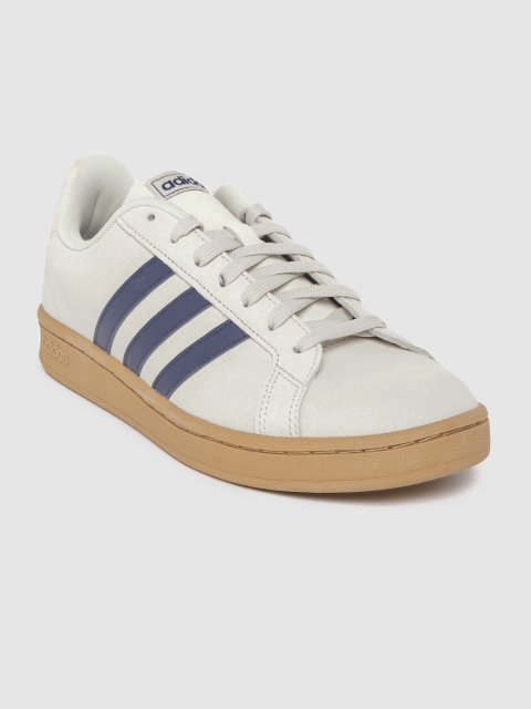 

ADIDAS Men White Grand Court Suede Solid Sneakers