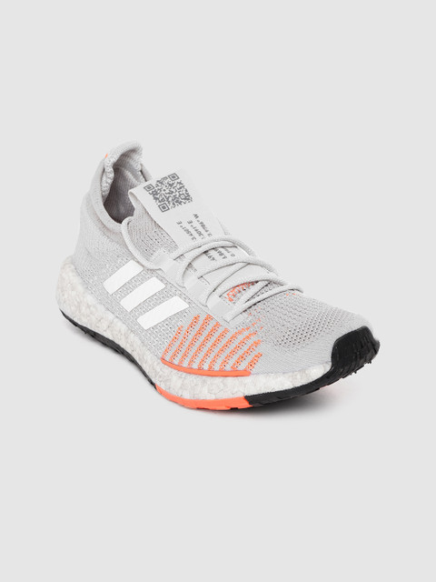

ADIDAS Women Grey & Coral Orange Woven Design Pulseboost HD Running Shoes