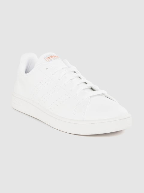 

ADIDAS Women White Advantage Base Perforated Sneakers