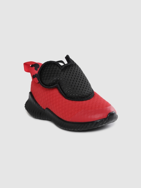 

ADIDAS Boys Red & Black Colourblocked Fortarun Mickey Mouse AC Sneakers