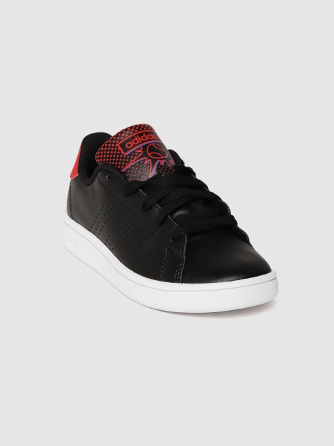 

ADIDAS Boys Black Perforated Advantage Sneakers