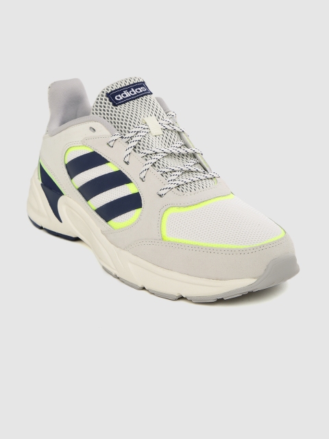

ADIDAS Men Off-White Solid Leather 90s Valasion Running Shoes