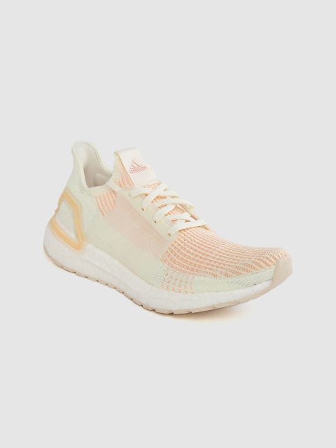 

ADIDAS Women Off-White & Orange UltraBoost 19 Running Shoes