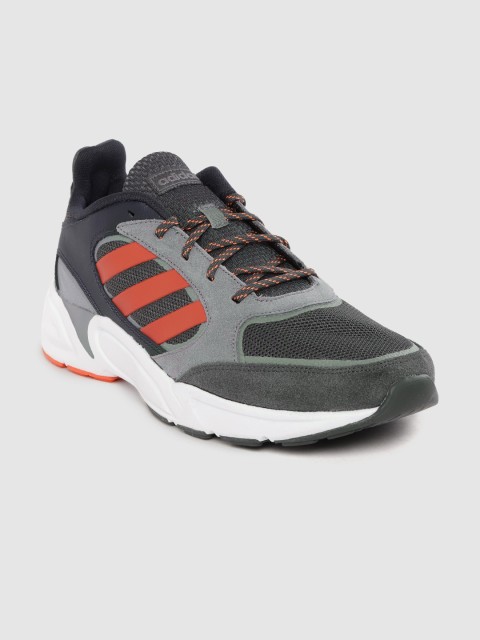 

ADIDAS Men Charcoal Grey & Navy Blue Colourblocked 90S VALASION Running Shoes