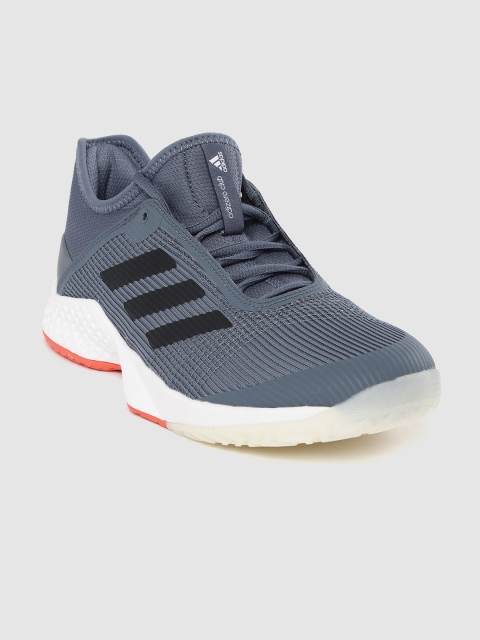 

ADIDAS Men Blue Self Striped Adizero Club Tennis Shoes
