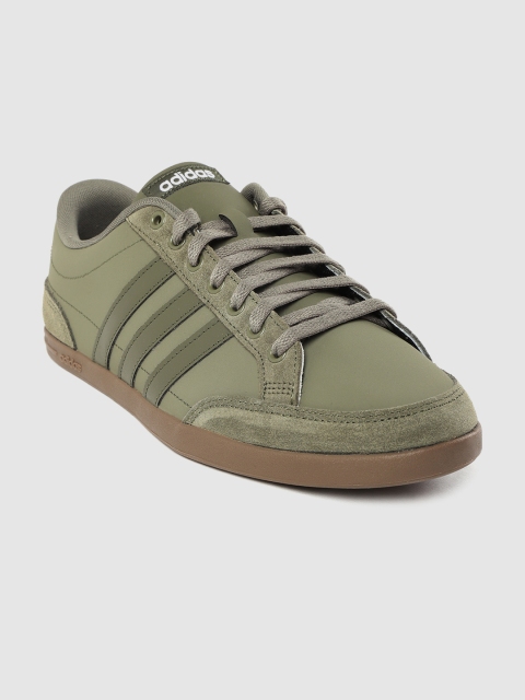 

ADIDAS Men Olive Green Leather CAFLAIRE Tennis Shoes