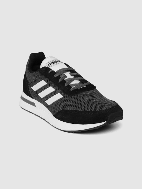 

ADIDAS Women Charcoal Grey & Black Run70S Colourblocked Running Shoes