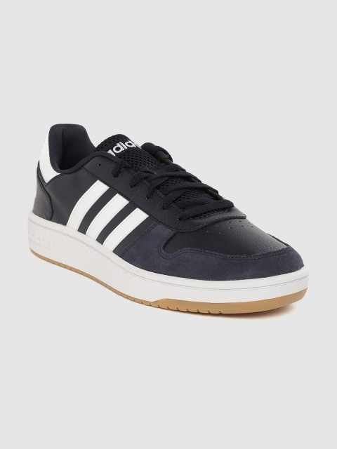 

ADIDAS Men Navy Blue Solid Hoops 2.0 Sneakers
