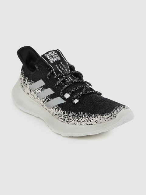 

ADIDAS Men Black & Grey SenseBounce Plus Woven Design Running Shoes
