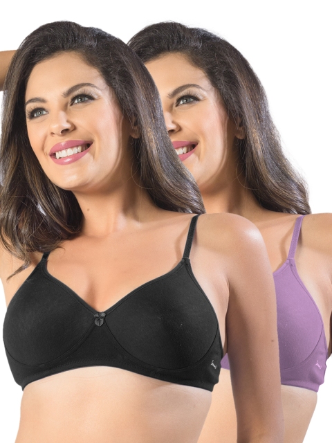 

Sonari Pack of 2 Full-Coverage T-shirt Bras, Black