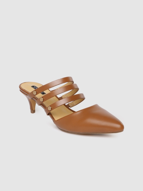 

Allen Solly Women Tan Brown Solid Leather Mules