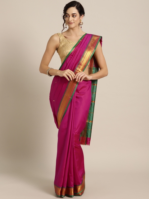 

Ishin Magenta Solid Saree