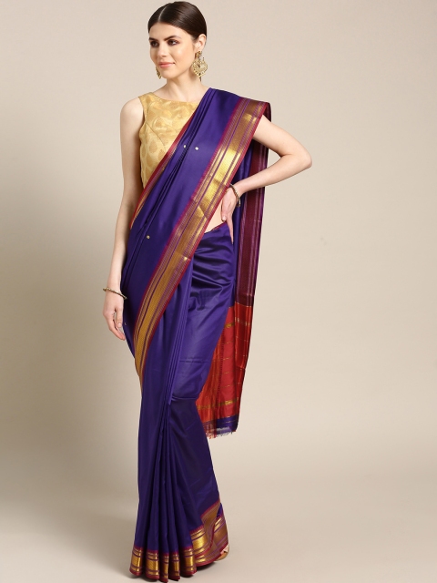 

Ishin Purple & Golden Woven Design Saree