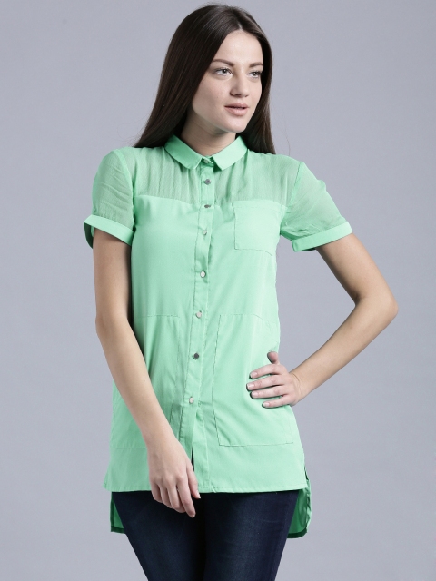 

ETHER Green Long Shirts