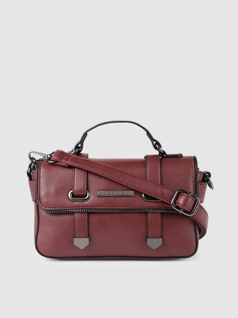 

CERIZ Burgundy Solid Handheld Bag